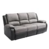 Canapé relax 3 places gris foncé avec accoudoirs, modèle PIERRE, design moderne et confortable.