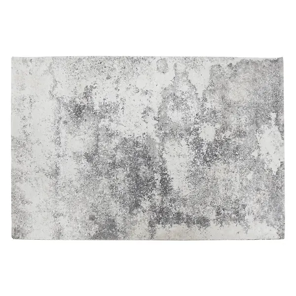 Tapis gris salon avec motifs géométriques modernes et élégants
